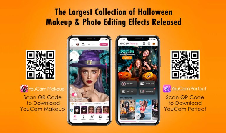 Las aplicaciones YouCam Makeup y YouCam Perfect ofrecen la mayor colección de efectos de maquillaje y edición fotográfica para Halloween 2021